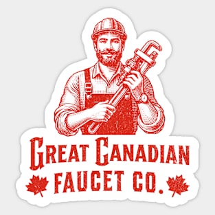 Funny Trump Quote Great Canadian Faucet Pouring from North Sticker